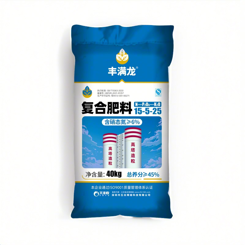 丰创惠选丰满龙复合肥15-5-25高塔硝硫基颗粒XYF40kg 40kg*1袋